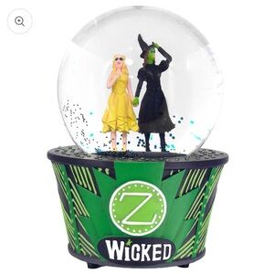 Wicked Musical Snow Globe “One Short Day” with Green and Black Accents
